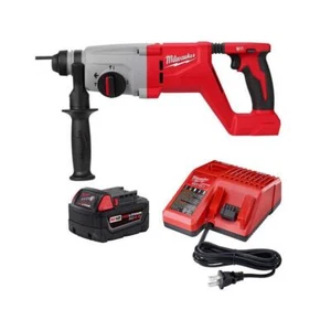 Milwaukee Rotary Hammer 18V Li-Ion 1" SDS-Plus D-Handle W/ Battery + Charger - Picture 1 of 3