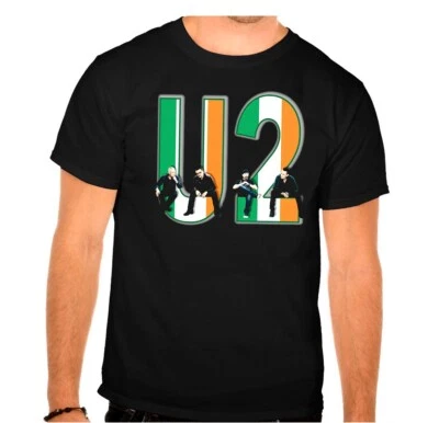 T-shirt nera U2 U 2 Rockband leggende della musica rock - 919 - Immagine 1 di 2