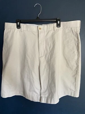 Structure Men's Beige Khaki Flat Front Bermuda Shorts Button Fly Size 40.  B4 - Image 1 of 4