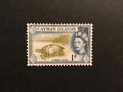 Islas Caimán 1d 1953-62 Tortuga Verde  Foto 1 de 3