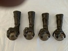Antique Cast Iron Metal Glass Ball Table Feet North Wind face Claw