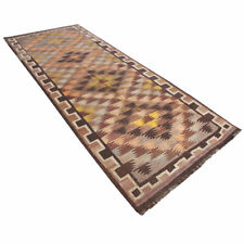 4x11 Oriental Carpet Kilim Vintage Geometric Wool Runner Handmade Area Rug