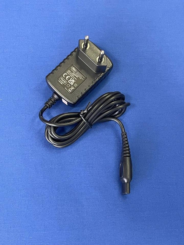 Cavo Rasoio Alimentatore  Nero Spina 15 V DC  Non Spiralato per Philips - Immagine 1 di 4