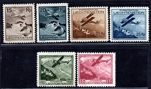 LIECHTENSTEIN 1930 SCOTT #C1-C6 COMPLETE SET MINT NEVER HINGED - Picture 1 of 2