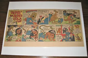 Pubblicità giornale fumetto PEPSI e PETE The Pepsi-Cola Cops 1947 L - Foto 1 di 1