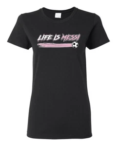 Camiseta deportiva Life Is Miami Soccer GOAT con gráficos para mujer - Imagen 1 de 5