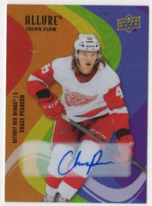2022-23 UD Allure Chase Pearson RC #SF-20 Full Rainbow Auto Detroit Red Wings - Picture 1 of 2