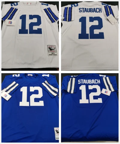 Vintage Roger Staubach #12 Dallas Cowboys Throwback Stitched Jersey Cover