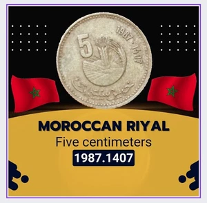 MAROCCO. 1987, 5 Santimat - Hassan II, FAO, AH 1407 - Imagen 1 de 3