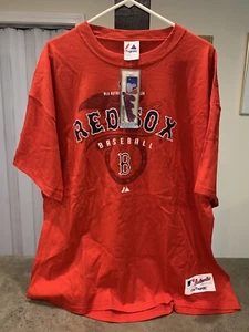 T-shirt Boston Red Sox taglia XL Majestic MLB collezione autentica logo rosso - Foto 1 di 4