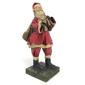 Figura campana de Papá Noel del Viejo Mundo papel maché arte popular vintage EB M.R. México - Imagen 1 de 12