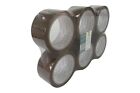 Q-Connect Polypropylene Packaging Tape 50mmx66m Brown (Pack of 6)