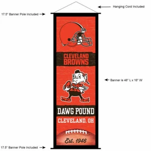 Cleveland Browns Room Banner Poster Art Canvas - Picture 1 of 3