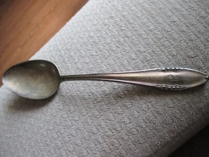 Large Monogrammed Soup Spoon, 90, Maker's Mark, "RJ",  "JR" - Picture 1 of 4