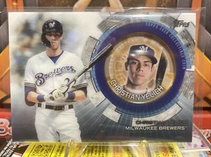 Actualización Topps 2020 Christian Yelich moneda coleccionable tarjeta reliquia cerveceros - Imagen 1 de 2