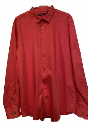 Axist Shirt Men’s XXL Slim Fit Ultra Series Red Long Sleeve Shirt Easy Care - Image 1 of 4