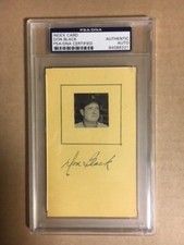 Don Black Phil A's/Cleveland 1943-48 d1959 Signed Index Card PSA/DNA