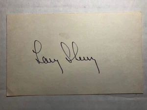 Los Angeles Dodgers Larry Sherry 1959 WorldSeries Autographed 3x5 Index Card MVP - Picture 1 of 1