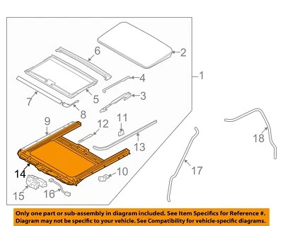 KIA OEM 10-13 Soul Roof Sunroof-Drive Assy 816352K000 Foto 1 de 2