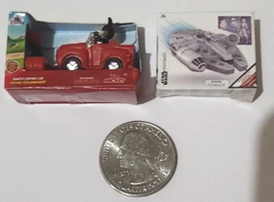 Lot Of 2 Boxed Dollhouse Miniature Toy Mickey Mouse Car & Star Wars Scale 1/12 - Picture 1 of 6