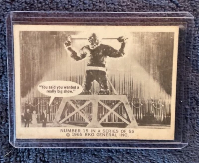Tarjeta RKO Donruss King Kong 1965 # 15 You Said You Wanted Really Big Show (en muy buen estado/excelente) Foto 1 de 2