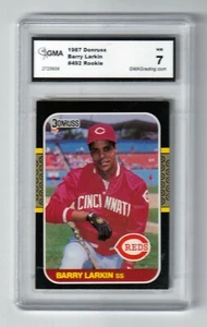BARRY LARKIN -- 1987 DONRUSS -- ROOKIE CARD -- GRADED NM 7 - Picture 1 of 1