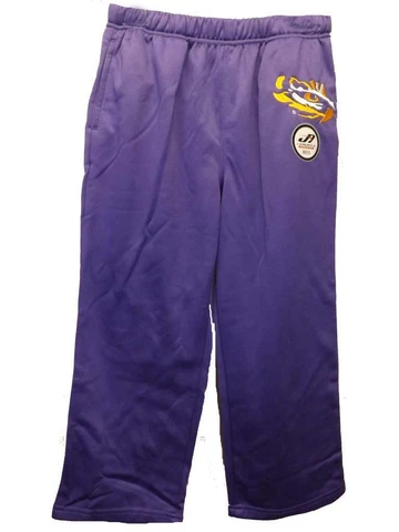 New LSU Tigers YOUTH Sizes S-M-L-XL Purple Performance Pants $30 Cover