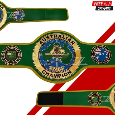 Australian National Boxing Federation Championship Adult Belt Brass Plates 4mm - Image 1 of 4