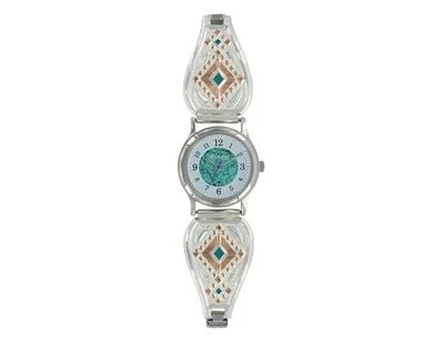 Reloj Montana Silversmiths Mujer Dos Tonos Southwestern Beats WCH3713TQ Foto 1 de 2