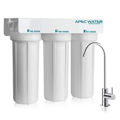 Sistema de filtro de agua debajo del fregadero WFS-1000 súper capacidad calidad premium de 3 etapas Foto 1 de 4