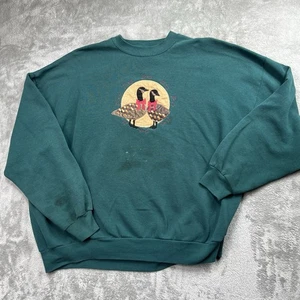 Suéter Vintage Ganso Bordado Verde Talla 3XL  - Imagen 1 de 10