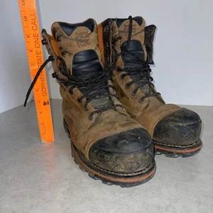 Botas Timberland Pro Hombres Talla 10.5M Puntera Compuesta Boondock Trabajo Cuero Anti Grasa - Imagen 1 de 14