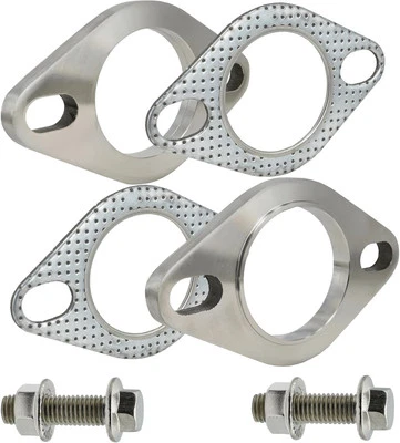 SHINTONES 2 Inch 2 Bolt Stainless Steel Exhaust Flanges & Gaskets 2 Inch, 2