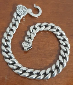 Bracciale argento 925 uomo cm 21 9 mm diametro Bracelet Sterling Man $ - Foto 1 di 7