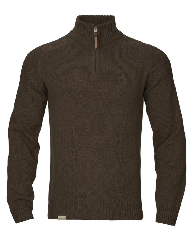 Harkila Vincent Merino Half-Zip Pullover - Demitasse Brown - Image 1 of 1
