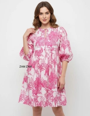 Vestido estampado en bloques de algodón vestido estampado en bloques, túnicas indias, vestido estampado a mano, Foto 1 de 4