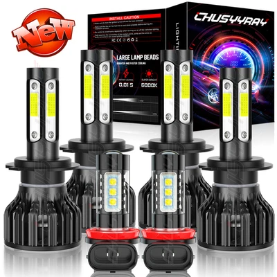 For BMW 118i 2012-2019 - 6x Combo LED Headlight Fog Light Bulbs Kit 6000K - Image 1 of 4
