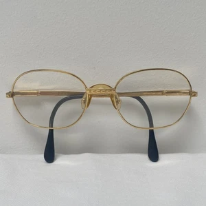 Vintage Tiffany & Lunette frames eyeglasses T123 C4 23K gold plated - Picture 1 of 11