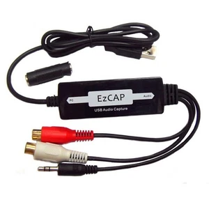 USB 3.5mm Audio Capture Grabber Edit Audio Cable to Digital for Recording7046 - Afbeelding 1 van 6