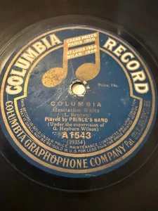 Columbia 78 RPM Record Hesitation Waltz Princes Band A153 Blue Label Shellac - Picture 1 of 4