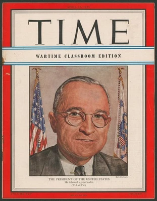 Time Magazine April 23 1945 WWII President Harry Truman~Roosevelt Funeral - Image 1 of 2