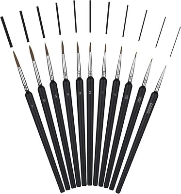 MARQUE KIPERLINE 11 Pièces Pinceau de Détail, Petit Ensemble de Pinceau Fin Maquette Modelisme d
