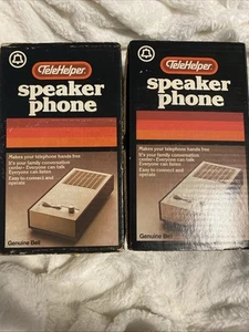 Vintage Lot (2) Old Tech 1982 Original Bell TeleHelper Lautsprecher Telefon DETAILS LESEN - Bild 1 von 9