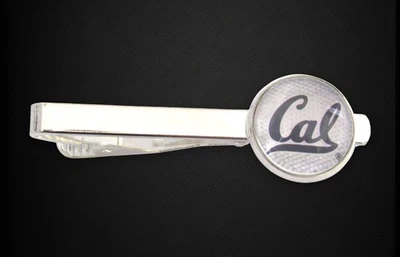 Football Card Tie Clip, California Golden Bears Wedding Jewelry Tie Bar - Image 1 of 4