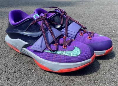 NIKE KD VII туфли фиолетовый 669942-500 молодежи Кевин Дюрант размер 6,5 молодежи KD 7  - Изображение 1 из 4