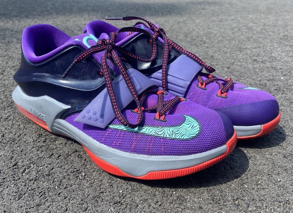 NIKE KD VII туфли фиолетовый 669942-500 молодежи Кевин Дюрант размер 6,5 молодежи KD 7  - Изображение 1 из 4