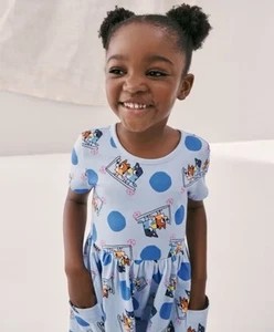 Hanna Andersson Bluey Pocket Girl Dress Size 120(6/7) NEW - Picture 1 of 2