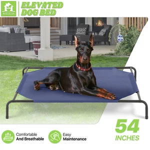 54" Larger Elevated Cooling Dog Pet Bed Non-Slip Raised Portable w/Washable Mesh - Picture 1 of 11