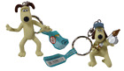 2 PVC Figuren Schlüsselanhänger Wallace und Gromit Film 7cm FIG02