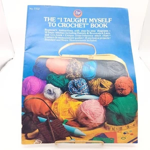 Vintage Boye Brand Book, I Taught Myself to Crochet Leaflet 7702, 1975 Pattern - Picture 1 of 3
